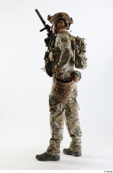 Whole Body Weapons-Rifle Man Pose with machine rifle White Army Athletic Studio photo references